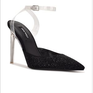Nine West sparkle black and lucite pumps size 8.5 nwot never worn